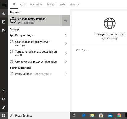 Turn Off Proxy Settings