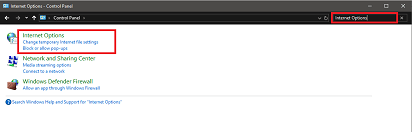 Modify the LAN Settings- click on internet option
