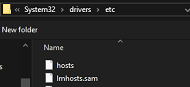 Double-click on the file named hosts
