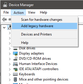 Add a Legacy Device