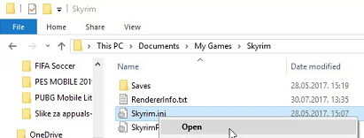 Change the Game Preferences for Skyrim
