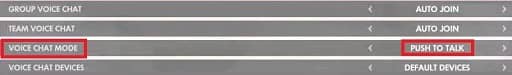 Change the Game Settings- voice chat mode