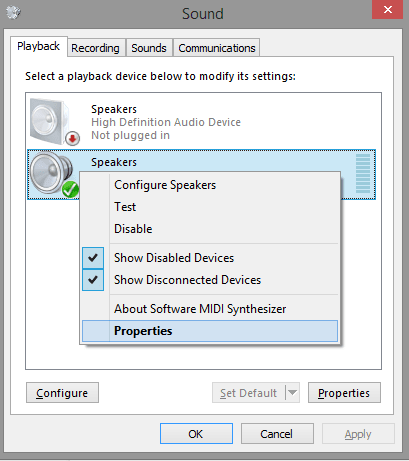 Disable Allow applications to take exclusive control of this device-properties