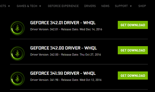 download the NVIDIA drivers
