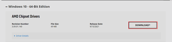 Download the AMD chipset driver