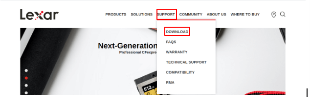 Download the updated driver from Lexar’s website