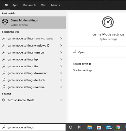 Turn On-Off the Gaming Mode