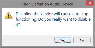 High definition audio device disable
