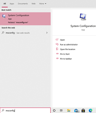 Take the Help of Clean Boot-open msconfig