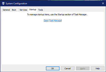 Go to Startup and Open Task Manager