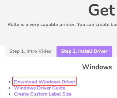 Download Windows Driver
