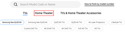 Update the firmware- click on home theater tab