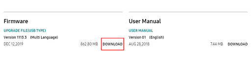 Update the firmware- download