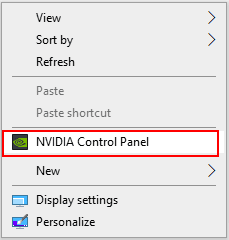 NVIDIA Control Panel