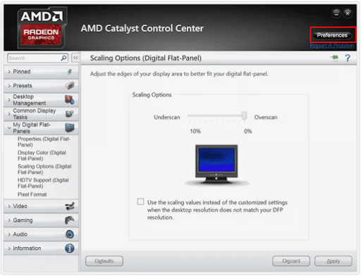 AMD catalyst control center
