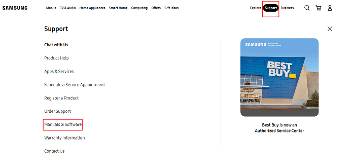 Download updated monitor drivers from Samsung’s website