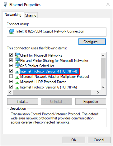 Internet Protocol Version 4 (TCP,IPv4)