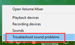 Perform sound troubleshooting