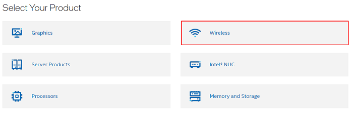 Intel’s website -choose wireless