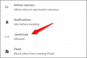 get JavaScript enabled on Google Chrome