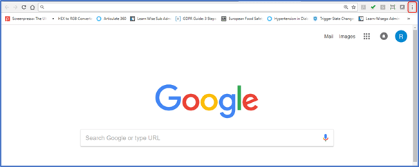 google chrome three dots