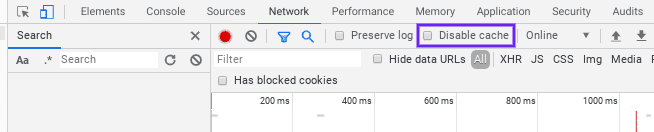 Disable cache