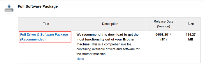 Full Driver & Software Package