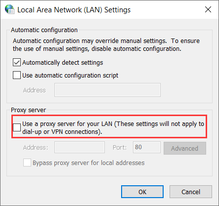 Use a proxy server for your LAN