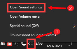 open sound settings