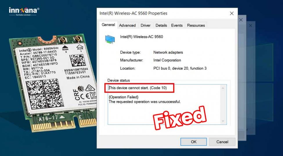 How to Fix Intel Wireless AC 9560 Not Working (Code 10)