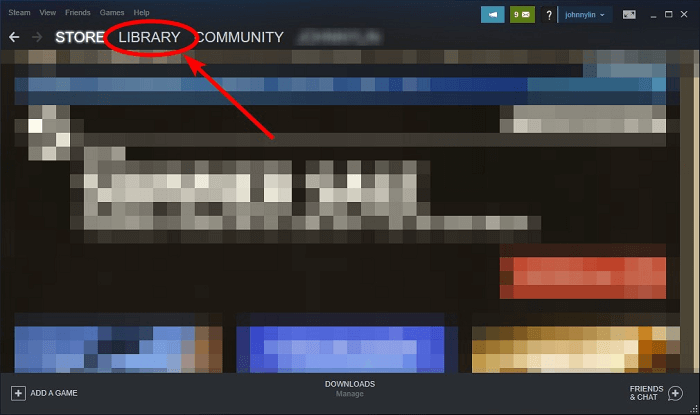 Launch Steam and click on the Library