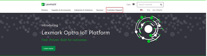 Click on the Customer Support tab