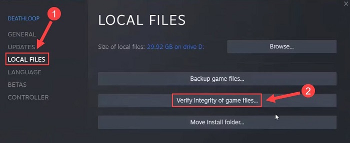 integrity of game files