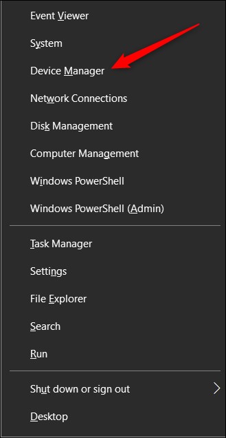 Device manager window 10
